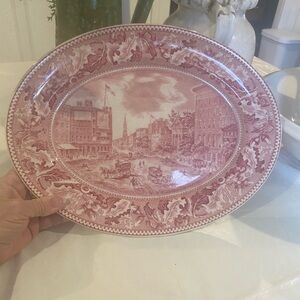 Historic America Johnson Bros Platter Flag